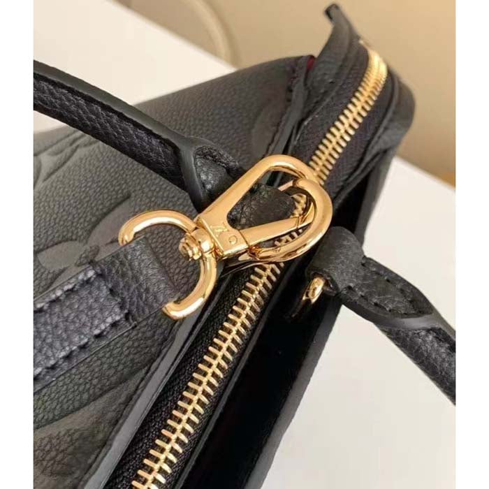 Louis Vuitton LV Women Petit Palais Handbag Noir Embossed Grained Cowhide Leather