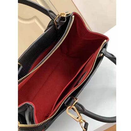 Louis Vuitton LV Women Petit Palais Handbag Noir Embossed Grained Cowhide Leather