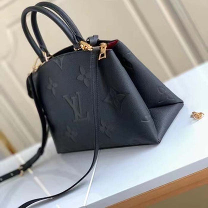 Louis Vuitton LV Women Petit Palais Handbag Noir Embossed Grained Cowhide Leather