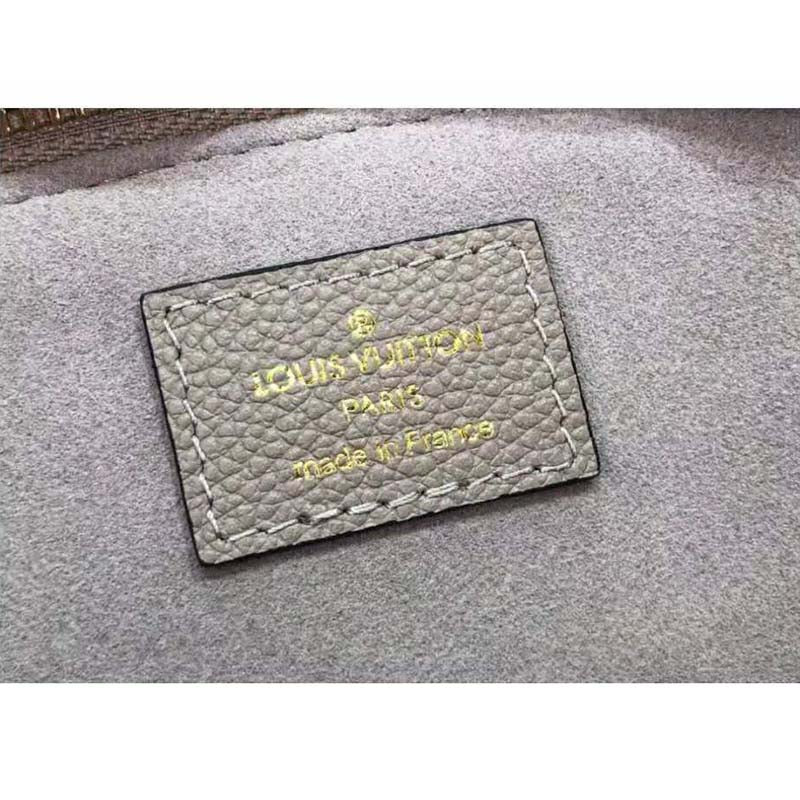 Louis Vuitton LV Women Petit Palais Handbag Tourterelle Crème Embossed Grained Cowhide Leather