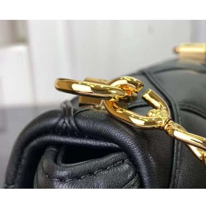 Louis Vuitton LV Women Pico GO-14 Black Lamb Leather Lambskin Cowhide Leather