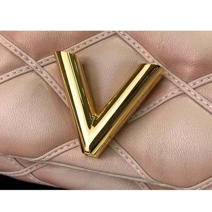 Louis Vuitton LV Women Pico GO-14 Pink Lamb Leather Lambskin Cowhide Leather