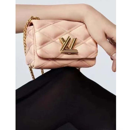 Louis Vuitton LV Women Pico GO-14 Pink Lamb Leather Lambskin Cowhide Leather