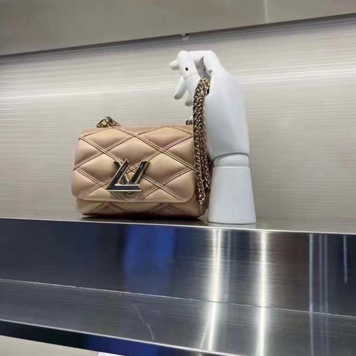 Louis Vuitton LV Women Pico GO-14 Pink Lamb Leather Lambskin Cowhide Leather