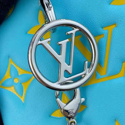 Louis Vuitton LV Women Pochette Coussin Green Monogram Embossed Lambskin