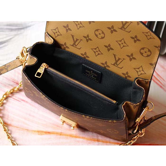 Louis Vuitton LV Women Pochette Métis Bag Brown Monogram Reverse Coated Canvas