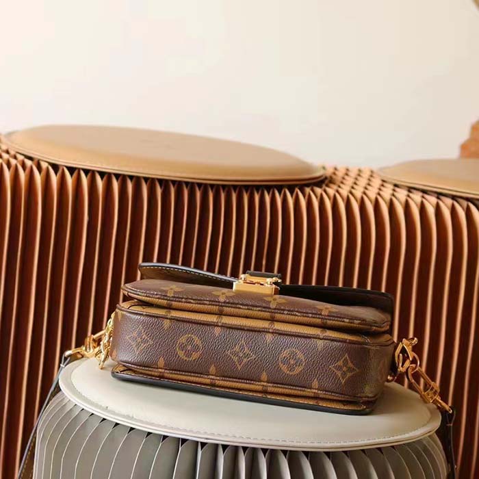 Louis Vuitton LV Women Pochette Métis Bag Brown Monogram Reverse Coated Canvas