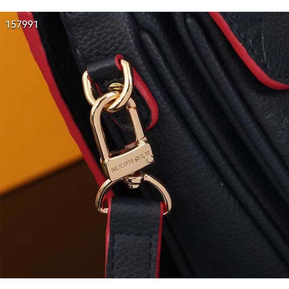 Louis Vuitton LV Women Pochette Métis Bag Navy Red Monogram Grained Cowhide Leather