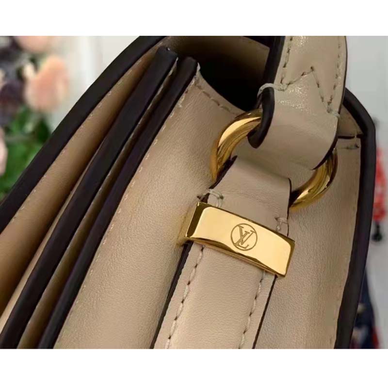 Louis Vuitton LV Women Pont 9 Handbag Cream Smooth Calfskin Cowhide Leather