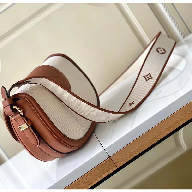 Louis Vuitton LV Women Pont 9 Soft MM Handbag Caramel Brown Canvas Cowhide