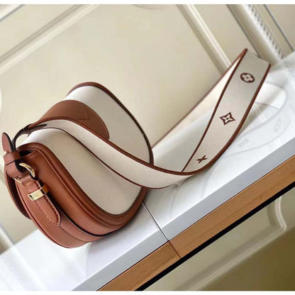 Louis Vuitton LV Women Pont 9 Soft MM Handbag Caramel Brown Canvas Cowhide