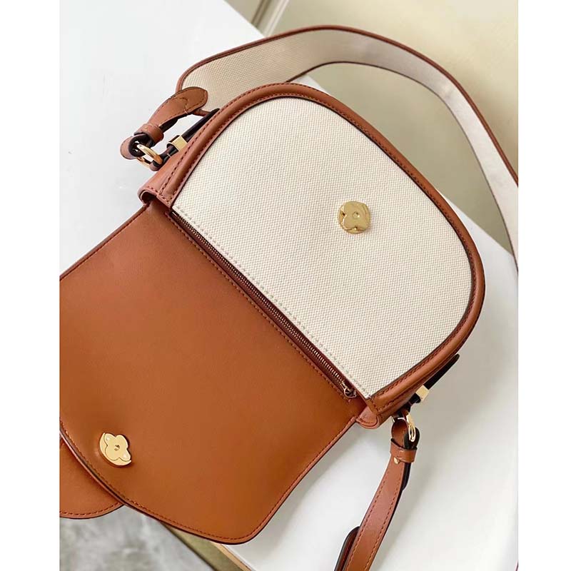 Louis Vuitton LV Women Pont 9 Soft MM Handbag Caramel Brown Canvas Cowhide