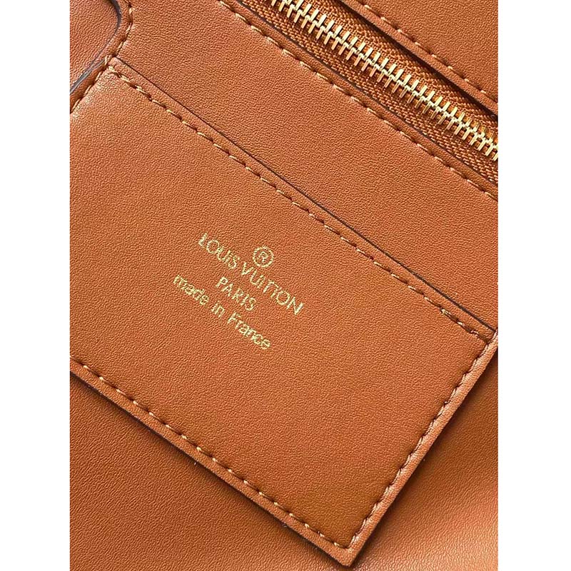 Louis Vuitton LV Women Pont 9 Soft MM Handbag Caramel Brown Canvas Cowhide