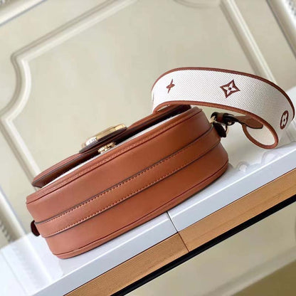 Louis Vuitton LV Women Pont 9 Soft MM Handbag Caramel Brown Canvas Cowhide