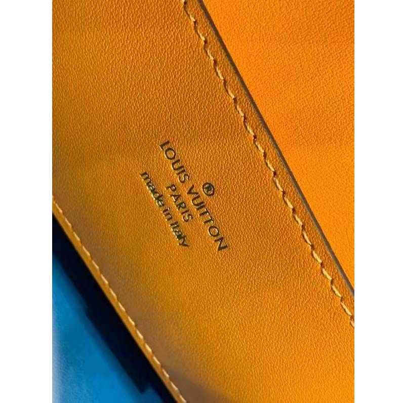 Louis Vuitton LV Women Pont 9 Soft PM Handbag Yellow Grained Calfskin Cowhide