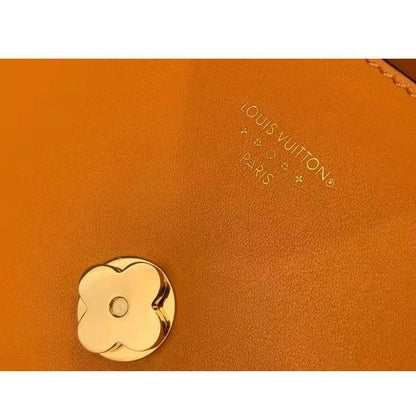 Louis Vuitton LV Women Pont 9 Soft PM Handbag Yellow Grained Calfskin Cowhide