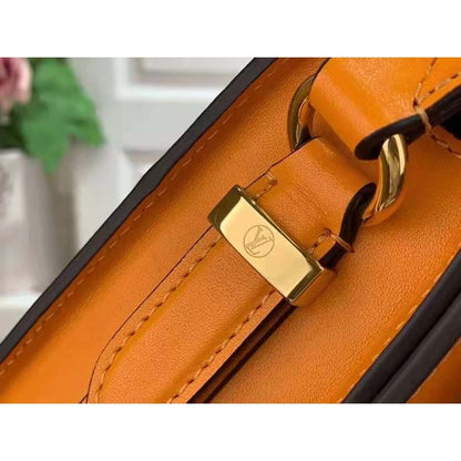 Louis Vuitton LV Women Pont 9 Soft PM Handbag Yellow Grained Calfskin Cowhide