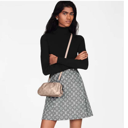 Louis Vuitton LV Women Scala Mini Pouch Coquille Mahina Perforated Calf Leather