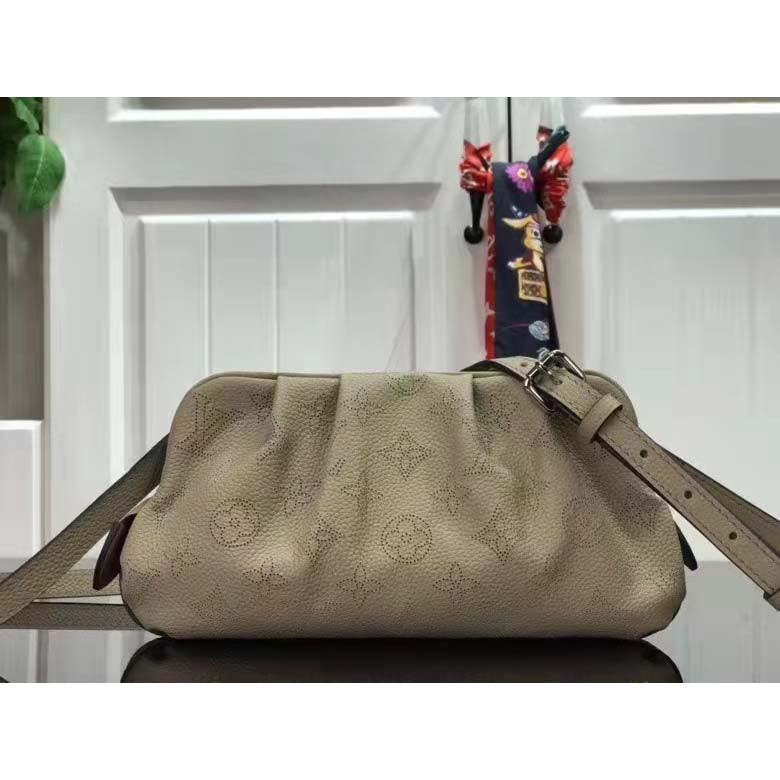 Louis Vuitton LV Women Scala Mini Pouch Coquille Mahina Perforated Calf Leather