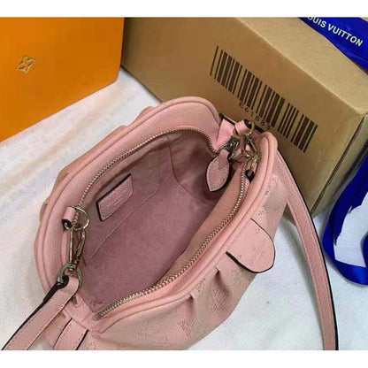 Louis Vuitton LV Women Scala Mini Pouch Magnolia Pink Mahina Perforated Calf Leather
