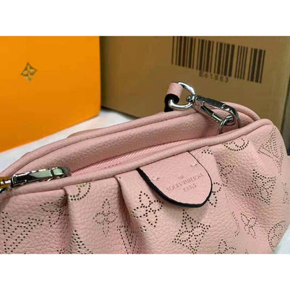 Louis Vuitton LV Women Scala Mini Pouch Magnolia Pink Mahina Perforated Calf Leather