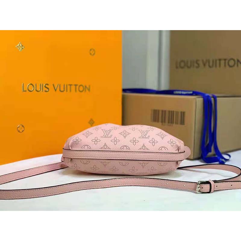 Louis Vuitton LV Women Scala Mini Pouch Magnolia Pink Mahina Perforated Calf Leather
