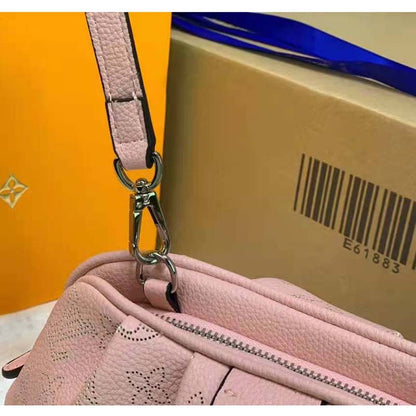 Louis Vuitton LV Women Scala Mini Pouch Magnolia Pink Mahina Perforated Calf Leather