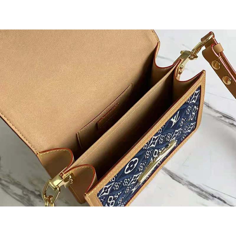 Louis Vuitton LV Women Since 1854 Dauphine MM Handbag Monogram Flowers Canvas