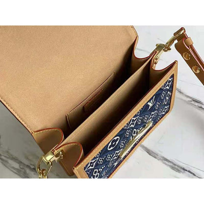 Louis Vuitton LV Women Since 1854 Dauphine MM Handbag Monogram Flowers Canvas