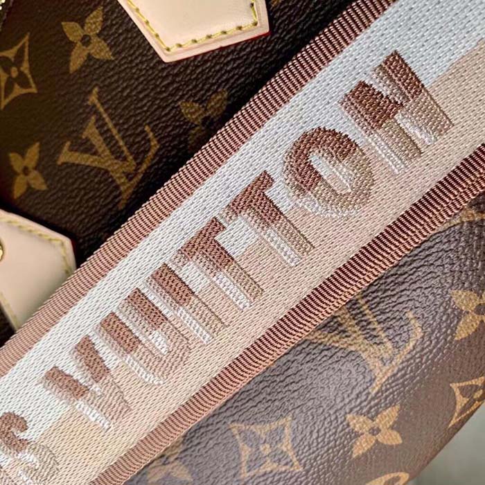 Louis Vuitton LV Women Speedy Bandoulière 20 Handbag Pink Orange Monogram Coated Canvas
