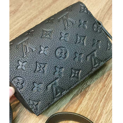 Louis Vuitton LV Unisex Steamer Wearable Wallet Black Embossed Cowhide Leather