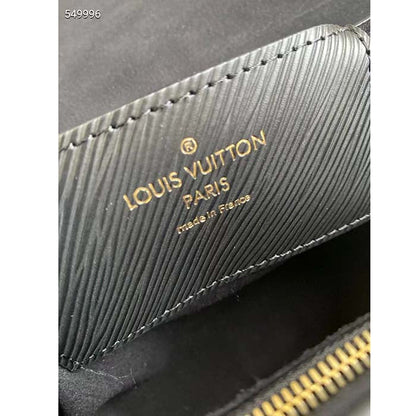 Louis Vuitton LV Women Twist MM Black Epi Grained Cowhide Leather Smooth-Cowhide Trim
