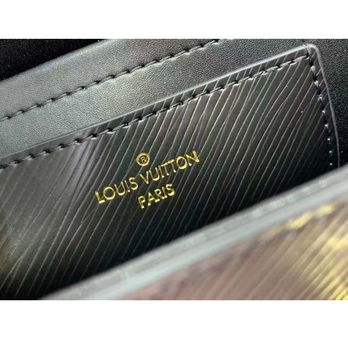 Louis Vuitton LV Women Twist MM Black Epi Grained Leather