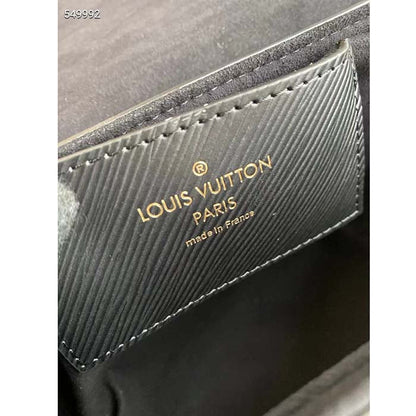 Louis Vuitton LV Women Twist MM Black Epi Grained Smooth Cowhide Leather