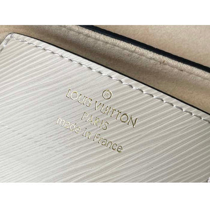 Louis Vuitton LV Women Twist MM Chain Bag White Epi Grained Cowhide Leather