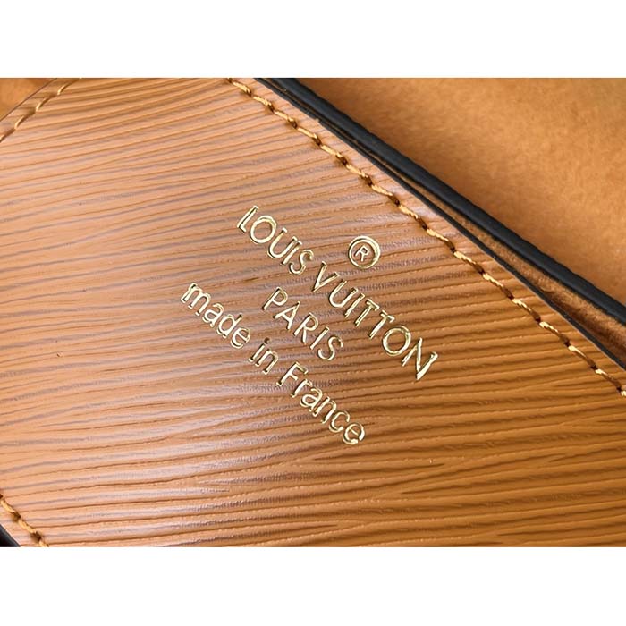 Louis Vuitton LV Women Twist MM Handbag Brown Epi Grained Cowhide Leather
