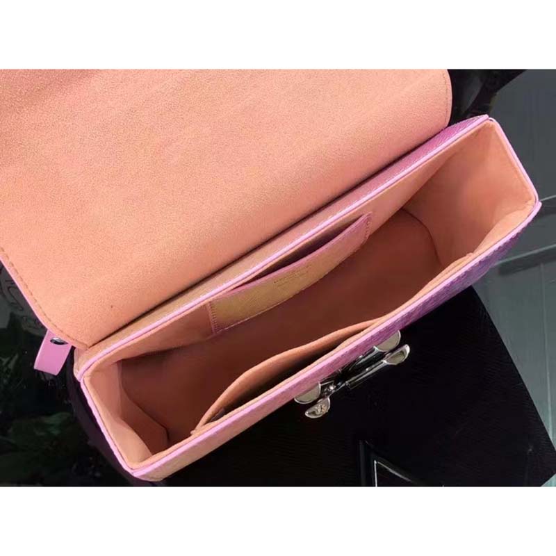Louis Vuitton LV Women Twist MM Handbag Pink Epi Grained Cowhide Leather