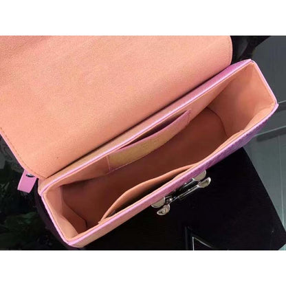 Louis Vuitton LV Women Twist MM Handbag Pink Epi Grained Cowhide Leather