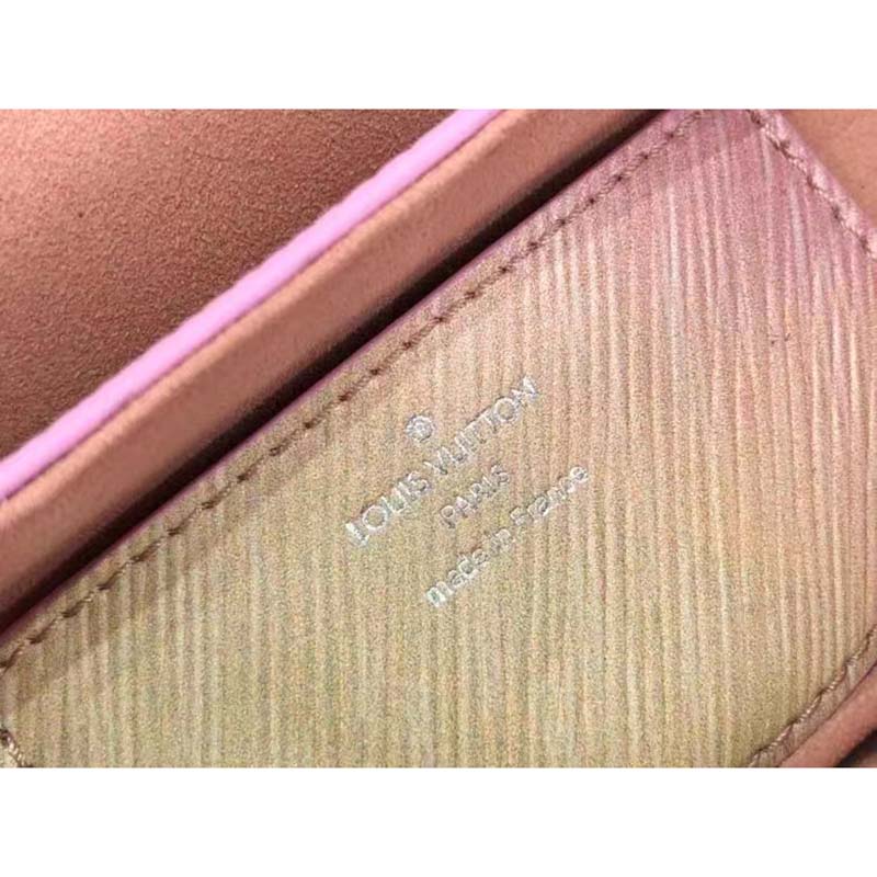 Louis Vuitton LV Women Twist MM Handbag Pink Epi Grained Cowhide Leather