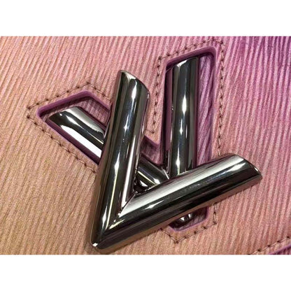 Louis Vuitton LV Women Twist MM Handbag Pink Epi Grained Cowhide Leather