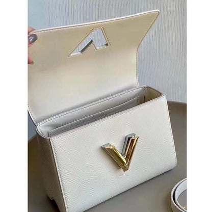 Louis Vuitton LV Women Twist MM Quartz Epi Grained Leather Cowhide Lock