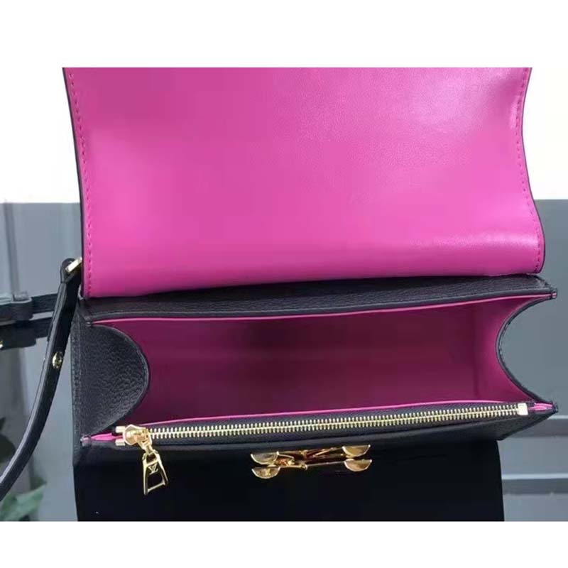 Louis Vuitton LV Women Twist One Handle BB Handbag Black Taurillon Cowhide