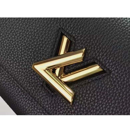 Louis Vuitton LV Women Twist One Handle BB Handbag Black Taurillon Cowhide