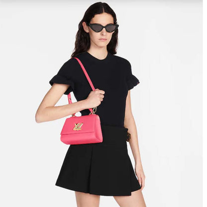 Louis Vuitton LV Women Twist One Handle BB Handbag Dragon Fruit Pink Taurillon