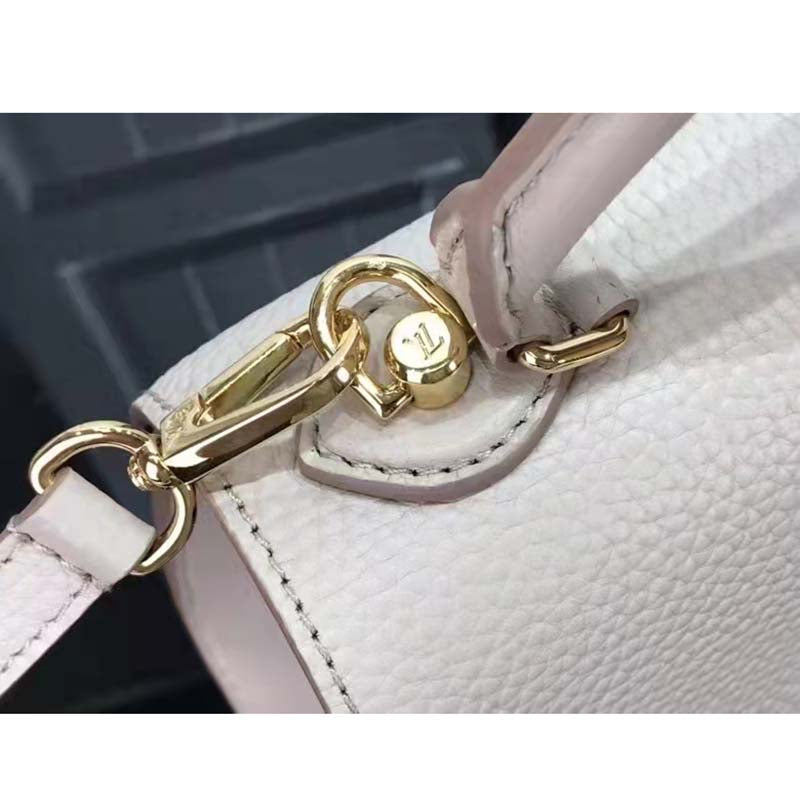 Louis Vuitton LV Women Twist One Handle BB Handbag Greige Grey Taurillon
