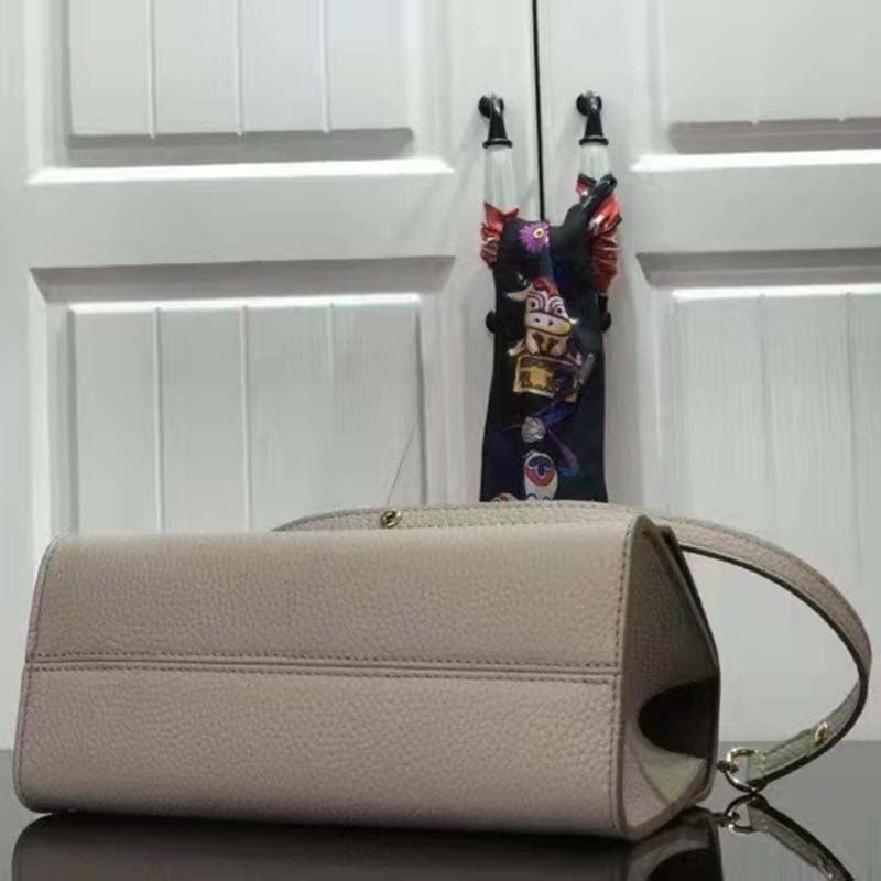 Louis Vuitton LV Women Twist One Handle BB Handbag Greige Grey Taurillon