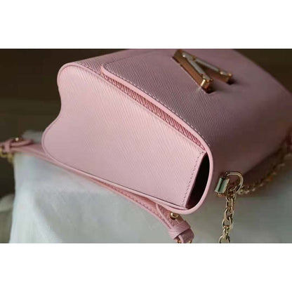Louis Vuitton LV Women Twist PM Handback Rose Jasmin Epi Cowhide Leather