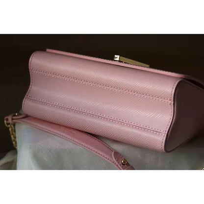 Louis Vuitton LV Women Twist PM Handback Rose Jasmin Epi Cowhide Leather