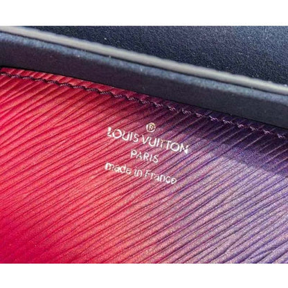 Louis Vuitton LV Women Twist PM Handbag Blue Epi Grained Cowhide Leather