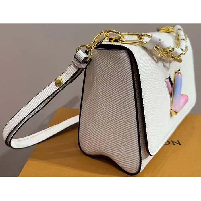 Louis Vuitton LV Women Twist PM Quartz White Epi Grained Cowhide Leather